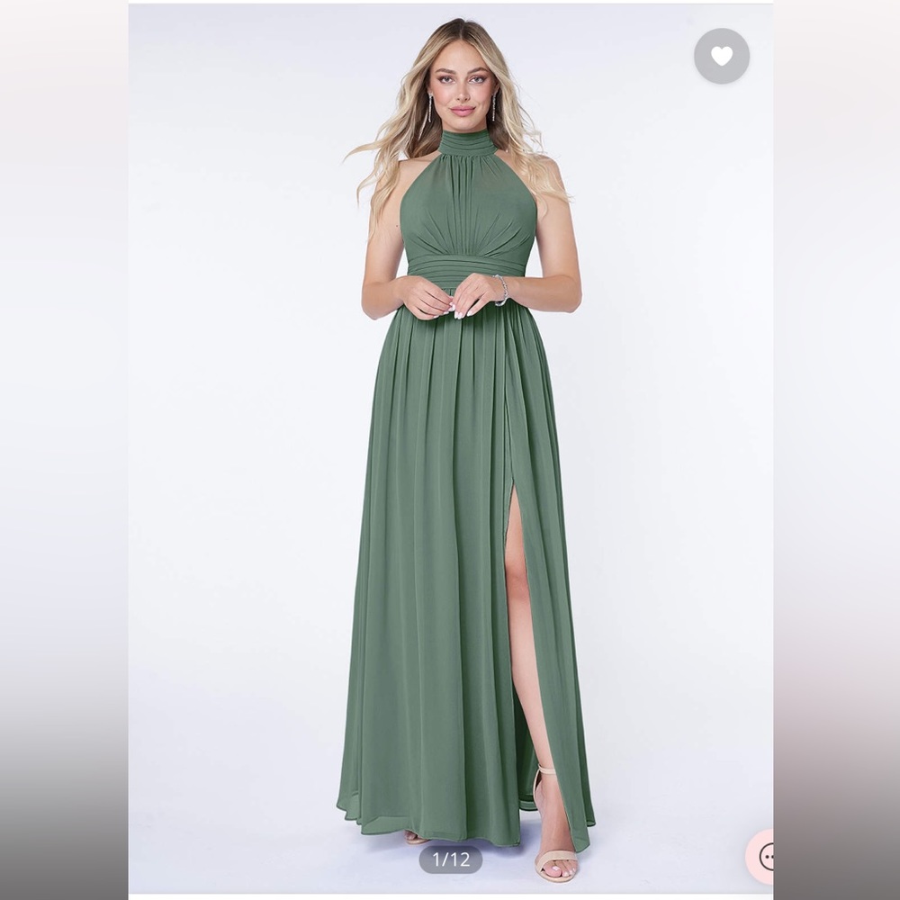 Azazie Eucalyptus Full-Length Dress